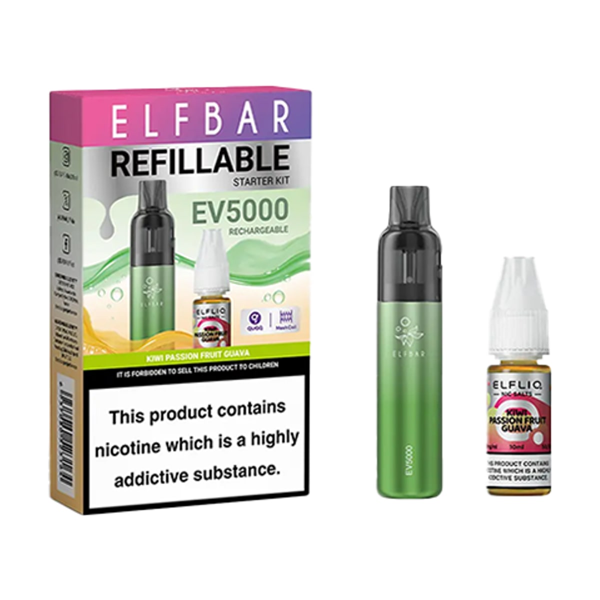 Elf Bar EV5000 Disposable Pod Kit + 20mg ElfLiq Salt